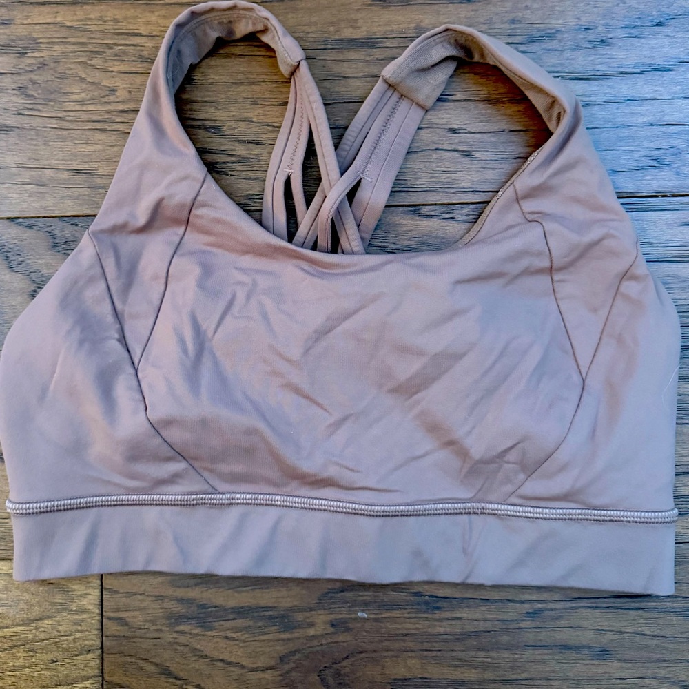Lululemon FREE TO BE ELEVATED BRA *LIGHT SUPPORT, DD/E CUP, Color Cacao Size: 8